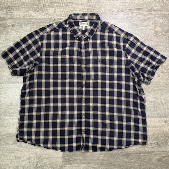 Duluth Trading shirt mens 3XL plaid hemp organic cotton outdoor button down camp - Picture 3 of 8